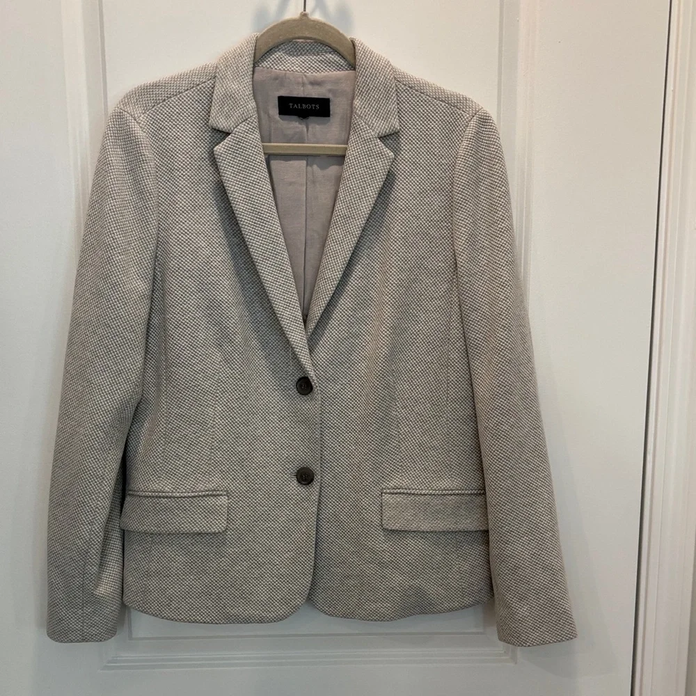 Talbots Women's Textured Gray Blazer - Picture 1 of 6